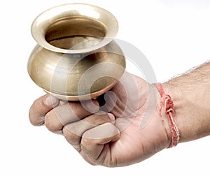 Holy vessel in hand