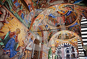 Holy Virgin Rila monastery fresco photo