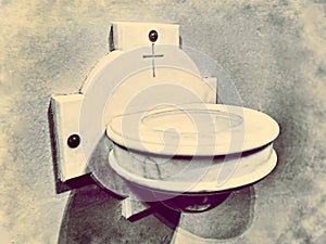 Holy water stoup aspersorium basin vessel bowl