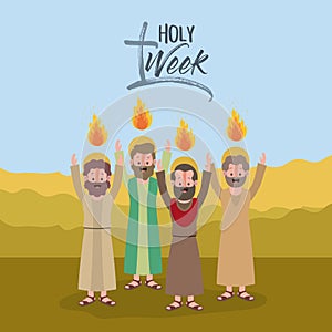 Holy week biblical scene