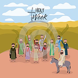 Holy week biblical scene