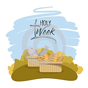 Holy week biblical scene