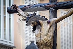 Holy Week in Cadiz,Spain. Christ of Mercy and Our Lady of Tears, La Piedad. photo