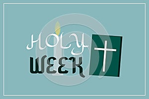 Holy week Card greeting and cover design. Holy Saturday template design