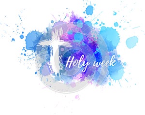 Holy week with cross background