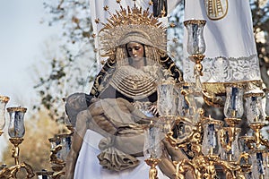 Holy Week in Seville Jesus died in the arms of his mother, brotherhood of Baratillo