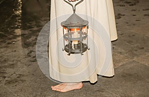 Holy Week in Zamora, Spain, procession on the night of Friday of Sorrows, Penitential Brotherhood of the Most Holy Christ of the H