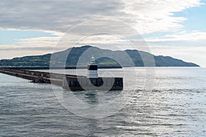 Holyhead Breakwater Lighthouse and Mountain