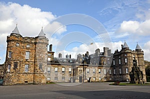 Holyrood Palace in Edinburgh, Scotland on a sunny day photo