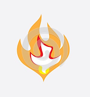 Holyspirt Fire, art vector logo design photo