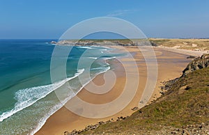 Holywell Bay North Cornwall coast England UK near Newquay and Crantock