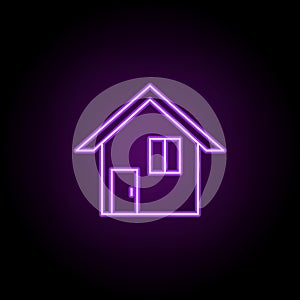 home address line icon. Elements of web in neon style icons. Simple icon for websites, web design, mobile app, info graphics