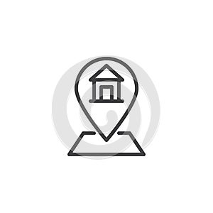 Home address outline icon