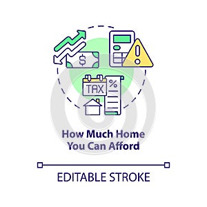 Home affordability concept icon
