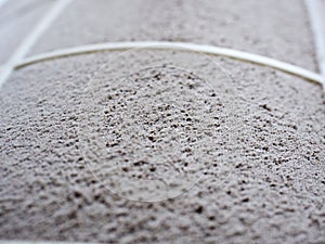 Home air conditioner`s filter choke with fully of dust, dirty fi