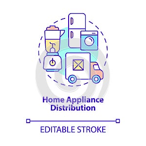 Home appliance distribution concept icon