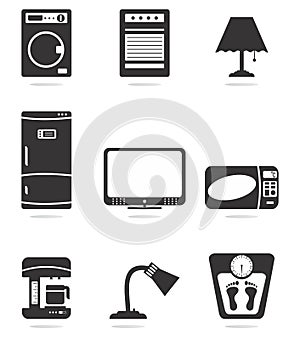 Home appliance icons