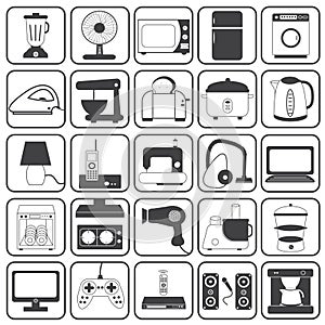 Home Appliance Icons Vector Set