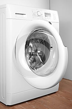 Home appliance - Side view open door Washing machine