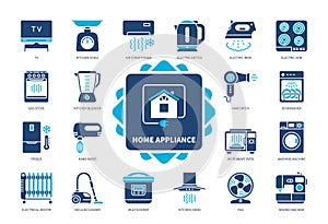 Home Appliance solid icon set