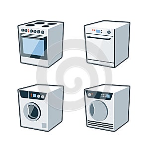 Home Appliances 2 - Cooker, Dishwasher, Dryer, Washing machine