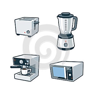 Home Appliances 3 - Toaster, Blender, Coffee maker, Microwave Oven