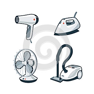 Home Appliances 5 - Hair Dryer, Iron, Fan, Vacuum Cleaner