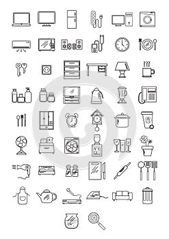 home appliances collection. Vector illustration decorative design