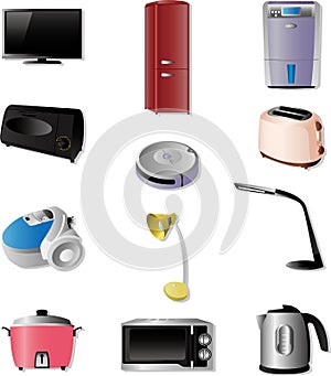 Home appliances icons