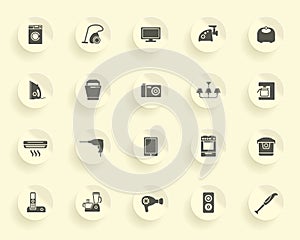 Home appliances icons