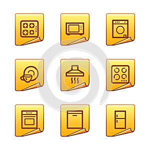 Home appliances icons