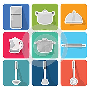 Home appliances icons set 4