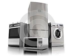 Home appliances. Set of household kitchen technics