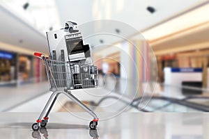 Home appliances in the shopping cart E-commerce or online shopping