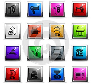 Home appliances icon set