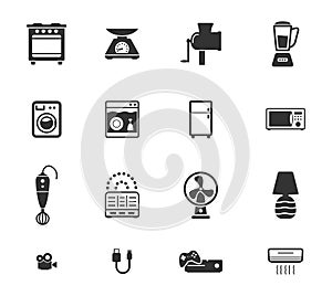 Home applicances simply icons photo