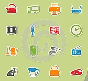 Home applicances simply icons