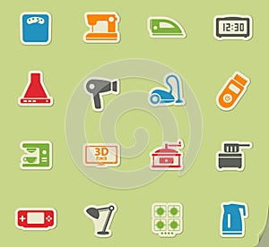 Home applicances simply icons photo