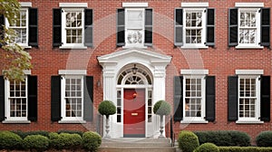 Home architecture design in Art Deco Style with Circular driveway