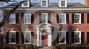 Home architecture design in Art Deco Style with Circular driveway