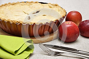 Home-baked apple pie