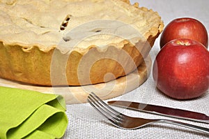 Home-baked apple pie