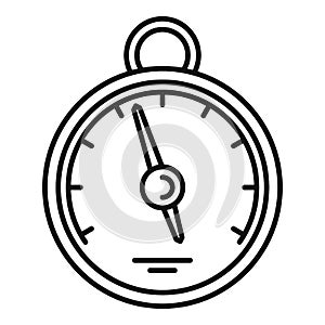 Home barometer icon, outline style