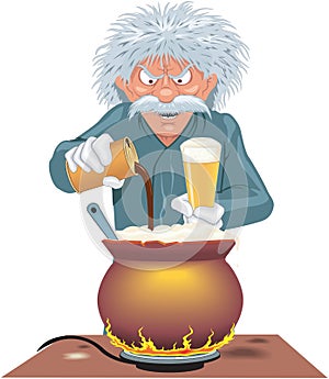 Home Brewer Cartoon Vector Illustration