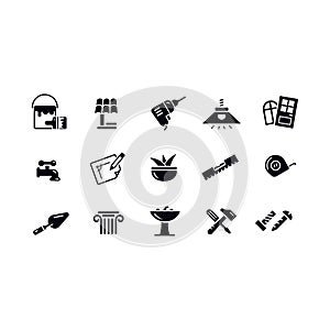 Home  and Bricolage Icons vector design