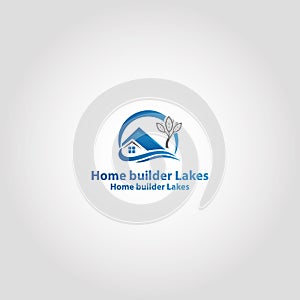 Home builder Lakes Vector logo design template idea