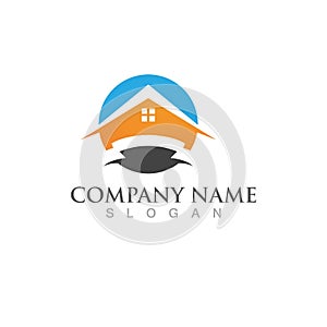 Home building  logo vector icon