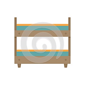 Home bunk bed icon flat isolated vector