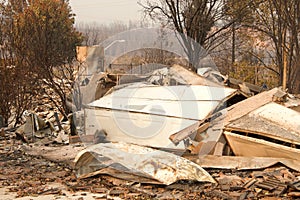 Home burned by Carr fire in Redding CA