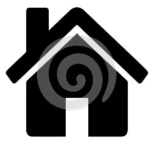 Home button icon silhouette